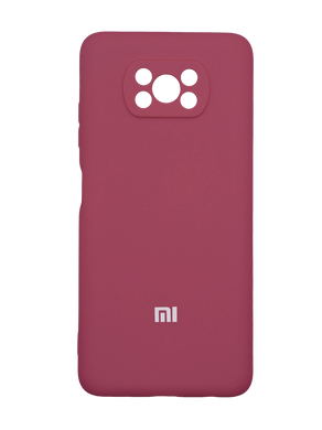 Силіконовий чохол Full Cover для Xiaomi Poco X3 /Poco X3 Pro rose red Full Camera