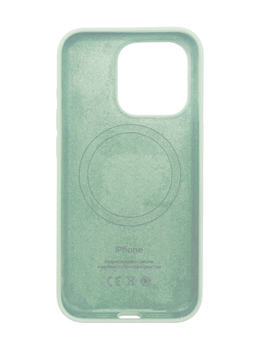 Силіконовий чохол with MagSafe для iPhone 15 Pro Max soft mint 1:1 Smart animation