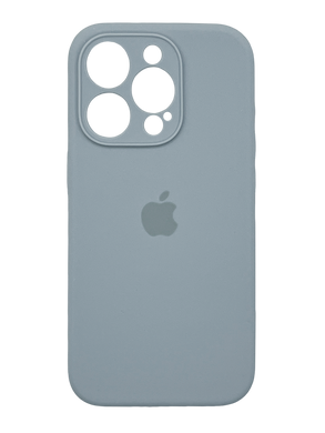 Силіконовий чохол Full Cover для iPhone 15 Pro light grey Full camera
