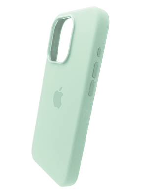 Силіконовий чохол with MagSafe для iPhone 15 Pro Max soft mint 1:1 Smart animation