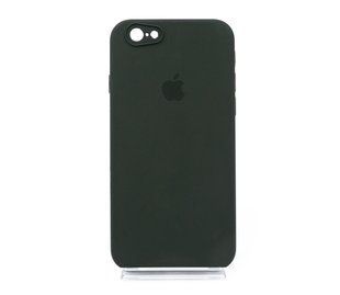 Силиконовый чехол Full Cover Square для iPhone 6 black green Full Camera