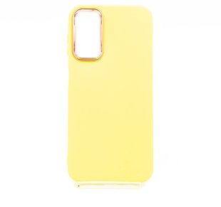 Силіконовий чохол Metal frame для Samsung A14 4G/5G yellow (AA)