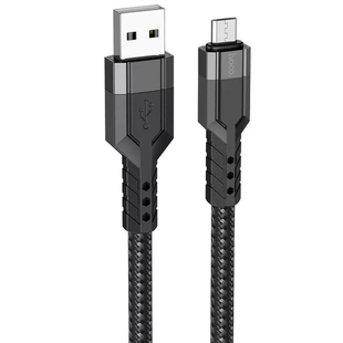 USB кабель Hoco U110 charging data cable Micro/2,4A/1,2m Black