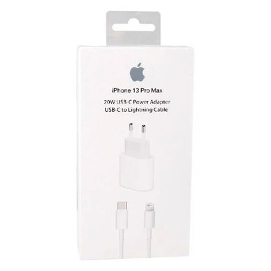 Мережевий зарядний пристрій Apple iPhone 13 Pro Max PD 20W Type-C to Lightning 3.0A white