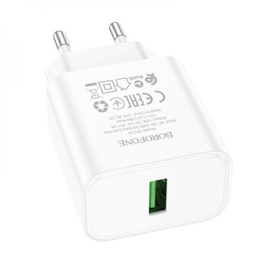 Сетевое зарядное устройство Borofone BA72A Spring 18W/QC3.0/1USB white