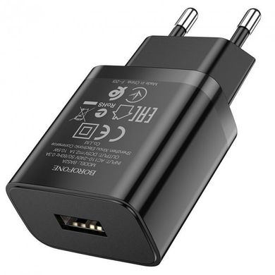 Сетевое зарядное устройство Borofone BA59A QC3.0 1usb 18W (EU) micro 1m black