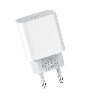Сетевой блок питания HOCO C76A 1USB 3A PD20W white