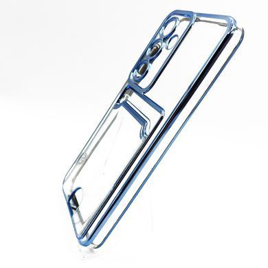 Силіконовий чохол WAVE Metal Pocket для Samsung S24 blue Full Camera