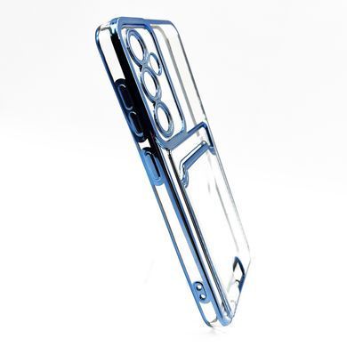Силіконовий чохол WAVE Metal Pocket для Samsung S24 blue Full Camera