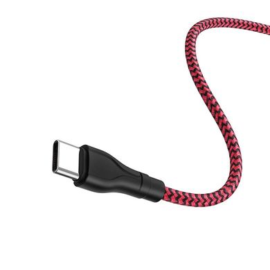 USB кабель Borofone BX39 Beneficial Type-C 3.0A/1m black red