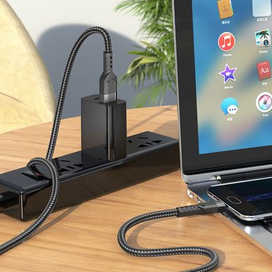 USB кабель Hoco U110 charging data cable Micro/2,4A/1,2m Black