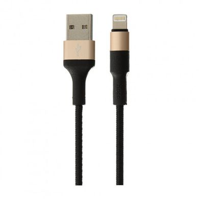 USB кабель Hoco X26 Xpress Charging lightning 1m 2A black-gold