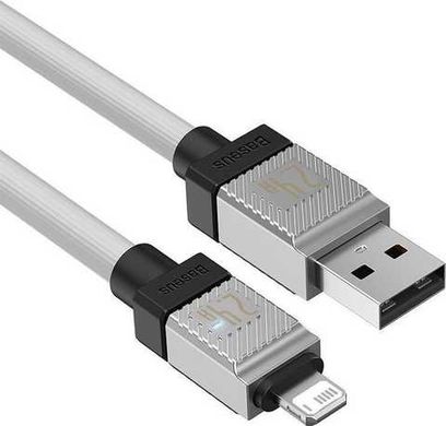 USB кабель Baseus CoolPlay Series Fast Charging cable Lightning 2.4A 1m white CAKW000402