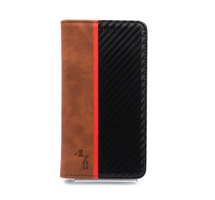 Чохол книжка Carbon для Xiaomi Redmi 4X dark brown/black