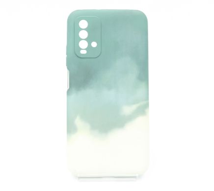 Силиконовый чехол Watercolor для Xiaomi Redmi 9T (TPU) green