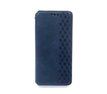 Чохол-книжка шкіра для Xiaomi Redmi Note 9/Redmi 10X dark blue Getman Cubic PU