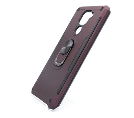Чохол Serge Ring for Magnet для Xiaomi Redmi Note 9 marsala протиударний з магніт тримачем