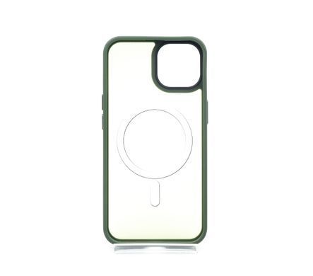 Чохол TPU+PC Metal Buttons with MagSafe Colorful для iPhone 14 green