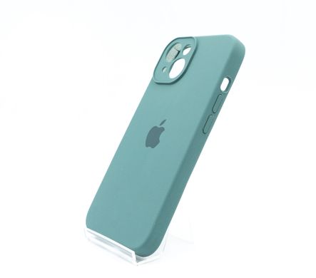 Силіконовий чохол Full Cover для iPhone 14 pine green Full Camera
