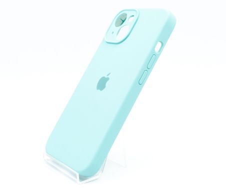 Силіконовий чохол Full Cover для iPhone 14 marine green (azure) Full Camera
