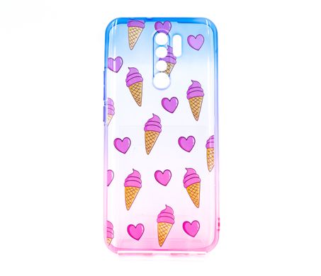 Силиконовый чехол WAVE Sweet&Acid Case для Xiaomi Redmi 9 (TPU) blue/pink/ice cream