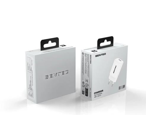 Сетевое зарядное устройство Senteo S-01 USB QC3.0 18W (СЕ сертификат) white