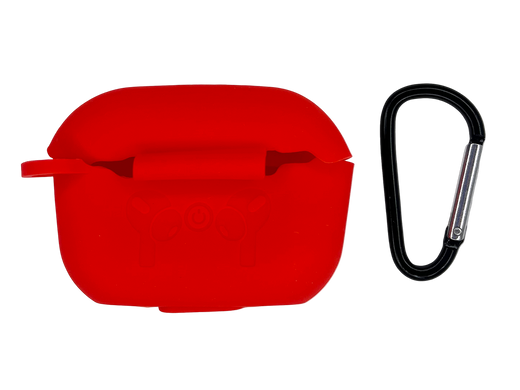 Чохол for AirPods Pro силіконовий Logo 2в1 + карабін red тех.пак.