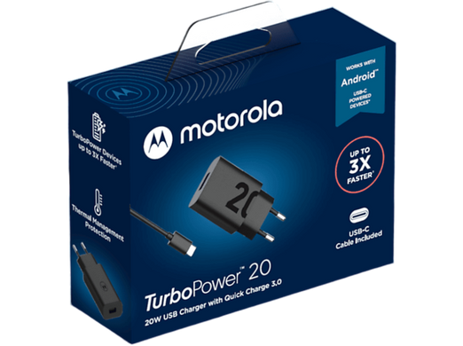 Мережевий зарядний пристрій Motorola 20W USB-A+кабель 1m(SJMC202-C)ч