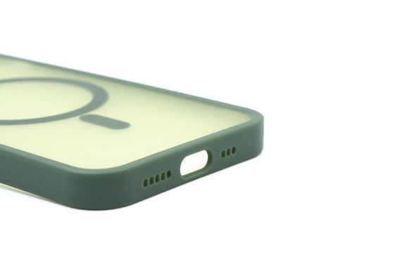 Чохол TPU+PC Metal Buttons with MagSafe Colorful для iPhone 14 green