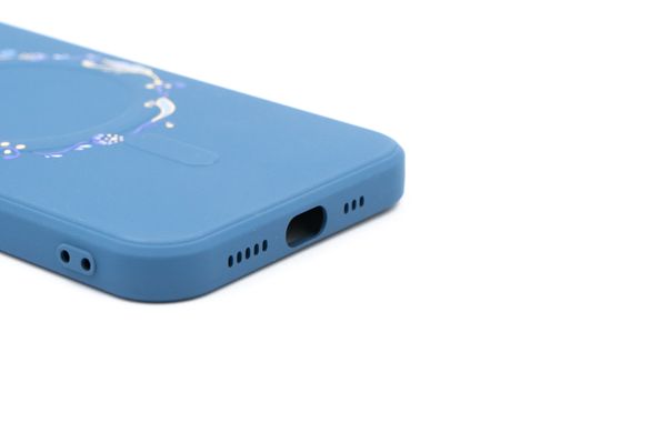 Накладка Wave Minimal Art Case для iPhone 12 (TPU) blue/wreath