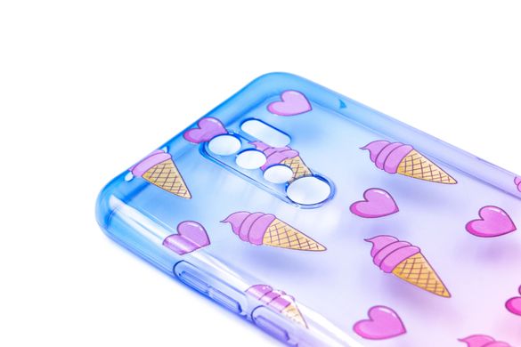 Силиконовый чехол WAVE Sweet&Acid Case для Xiaomi Redmi 9 (TPU) blue/pink/ice cream