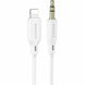 AUX кабель Borofone BL18 Lightning Silicone 1m white