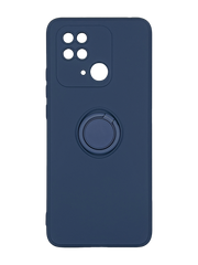 Чехол (TPU) Candy Ring для Xiaomi Redmi 10C blue Full Camera