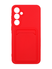 Силиконовый чехол WAVE Colorful Pocket для Samsung A35 red Full Camera