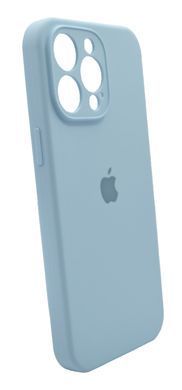 Силіконовий чохол Full Cover для iPhone 15 Pro Max light blue Full Camera