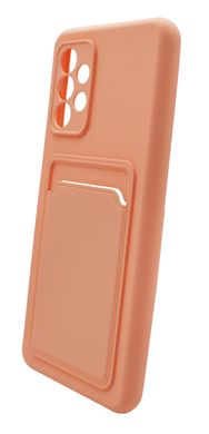 Силиконовый чехол WAVE Colorful Pocket для Samsung A52 pale pink Full Camera
