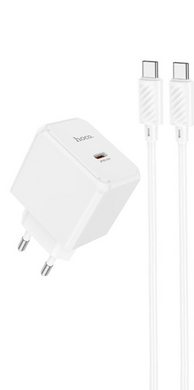 Сетевое зарядное устройство Hoco CS13A Ocean single port PD20W charger set Type-C toType-C white