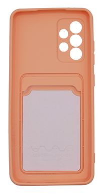 Силиконовый чехол WAVE Colorful Pocket для Samsung A52 pale pink Full Camera
