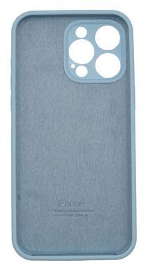 Силіконовий чохол Full Cover для iPhone 15 Pro Max light blue Full Camera