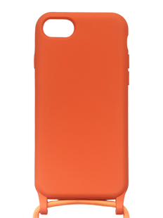 Силиконовый чехол WAVE Lanyard для iPhone 7/8 orange (TPU)
