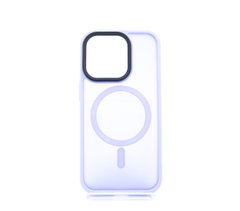 Чохол TPU+PC Metal Buttons with MagSafe Colorful для iPhone 14 Pro violet
