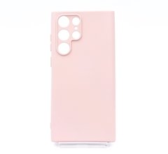 Силіконовий чохол Full Cover для Samsung S22 Ultra pink sand Full Camera без logo