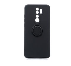 Чохол (TPU) Candy Ring для Xiaomi Redmi Note 8 Pro black Full Camera