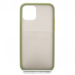 Чохол 2 в 1 Matte Color для iPhone 11 Pro green/orange (TPU)