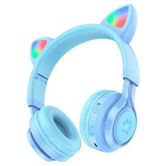 Навушники бездротові Hoco W39 Cat Ear Bluetooth blue