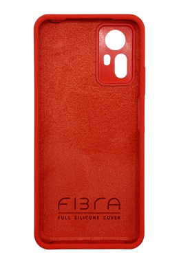 Силиконовый чехол Fibra для Xiaomi Redmi Note 12S red Full Camera