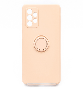 Чехол (TPU) Candy Ring для Samsung A72 pink sand Full Camera