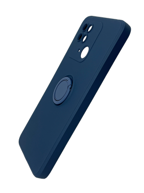 Чохол (TPU) Candy Ring для Xiaomi Redmi 10C blue Full Camera