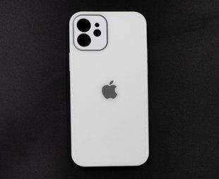Чохол Glass Designo для iPhone 12 white Full Camera