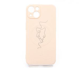 Накладка Wave Minimal Art Case для iPhone 13 (TPU) pink sand/human